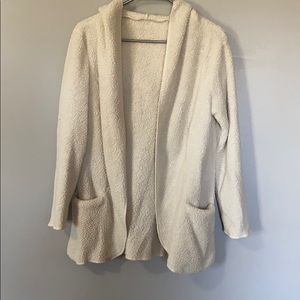 White Sherpa Cardigan